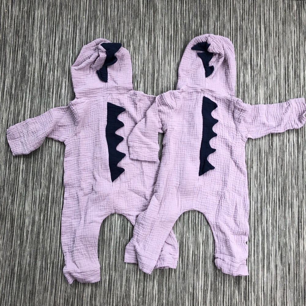 Dinosaur Bodysuits - Twin Set!